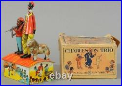 Rare 1920's Louis Marx Charleston Trio Wind-up Tin Toy With ORIGINAL BOX