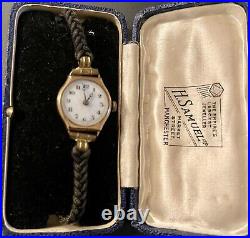 Rare 1935 Swiss-Made Ladies 9 Carat Gold Wristwatch With Original Box