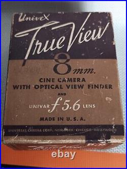 Rare 1939 Univex B8 Cine Camera with Viewfinder in Original Box, Plus Film