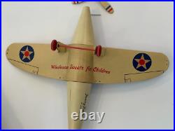 Rare 1940s FANNY FARMER Toy WWII AIRPLANE Aeroplane Vintage CANDY BOX Container
