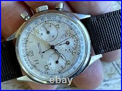 Rare 1960's Jaeger LeCoultre Chronograph Stainless Steel 839H ORIGINAL DIAL Box