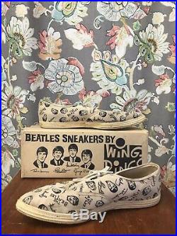 Rare 1964 Collectible Original Beatles Wing Dings Sneakers Shoes & Original Box