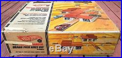 Rare 1968 Mattel Super Charger Grand Prix Race Set in Box w /4 Original Red Line