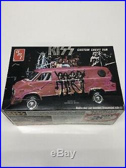 Rare 1977 KISS Band Custom Chevy Van AMT Model KitUnbuiltSEALED BAGSOpen Box