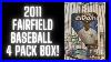 Rare 2011 Fairfield Baseball 4 Pack Box Massive Rc Pulled