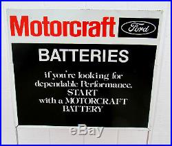 Rare 70's Original Ford Motorcraft Battery Display Rack Sign & Box Wow
