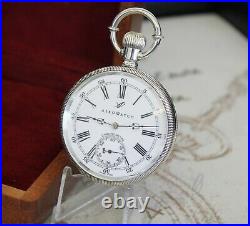 Rare AERO WATCH CHRONOMETRE Taschenuhr Original Box pocket watch 0.925 Silver