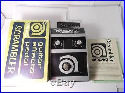 Rare Ampeg Scrambler Octave Fuzz Effects Pedal Reissue withOriginal Box & Manual