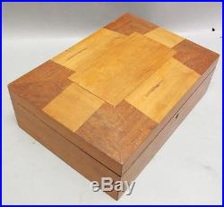 Rare Antique 19th C. American Shaker Sewing Box c. 1880 Inlaid with Inner Tray