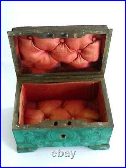 Rare Antique 19th Century Russian Malachite Box / Casket Af