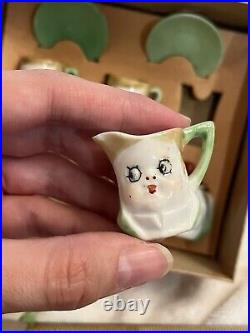 Rare Antique Japan Nippon 1920's Googly Eyes Doll Tea Set In Original Box