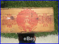 Rare Antique Kirk`s Flake Soap Advertising Shipping Crate-indian Chief Design