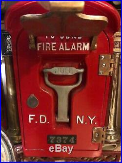 Rare Authentic Original F. D. N. Y. Obrien Fire Alarm Box Restored