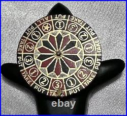 Rare Autogiro Pocket Roulette Spinning Wheel Gambling Bakelite with Original Box