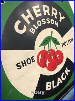 Rare Cherry Blossom Shoe Shine Box Including Vintage Polishes / Brushes