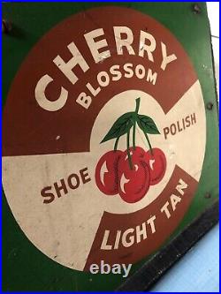 Rare Cherry Blossom Shoe Shine Box Including Vintage Polishes / Brushes