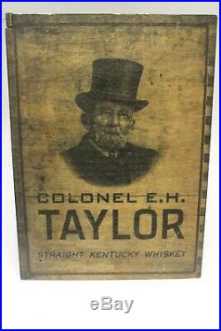 Rare Colonel E. H. Taylor Straight Kentucky Whiskey Wooden Collectible Box