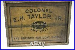 Rare Colonel E. H. Taylor Straight Kentucky Whiskey Wooden Collectible Box
