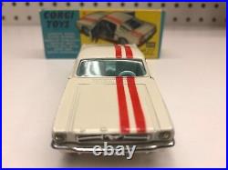 Rare Corgi Toys Vintage # 325 Ford Mustang Die-Cast Near Mint With Original Box