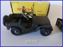 Rare! DINKY Toys 828 JEEP ROCKET CARRIER SS 10 in Original Box Made im France