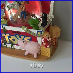 Rare Disney Pixar Original Toy Story Andy's Toy Box Lighted Musical Snow Globe