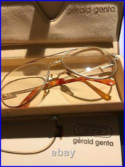 Rare Gerald Genta eyeglasses with original boxes, papers and original lenses