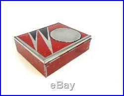 Rare German Bauhaus Avantgarde Art Deco Case 1925 Metal Box Enamel Futurism