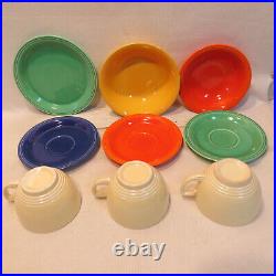 Rare Group of Original Mothers Carnival Oats Box, Wrap, & Dishes Fiesta Colors