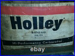 Rare Holley 4543-S Carburetor Center Squirt 850 CFM Hi Performance Original Box