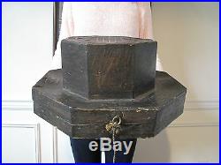 Rare Korean Joseon Dynasty Octagon Shape Paper Mache Nobleman Hat Box