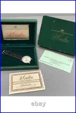 Rare Lecoultre 18k White Gold Mystery Dial With Diamonds Original Box And Papers