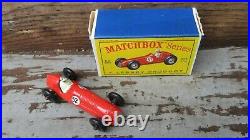 Rare Lesney Matchbox #52 Maserati 4clt Racer D Type Original Box 1958