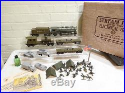 Rare Marx 52965 O Scale Beautiful Army Military Train Set in Original Box