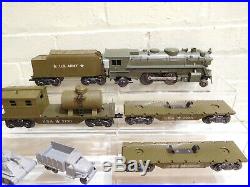 Rare Marx 52965 O Scale Beautiful Army Military Train Set in Original Box