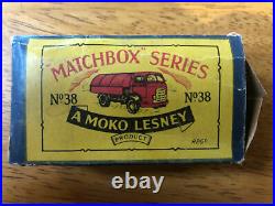 Rare Moko Lesney No 38A Gray-Brown Karrier Refuse Collector in Original Box