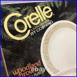 Rare NEW NOS Sealed In Original Box! Corelle Woodland BrownBread Butter Plates