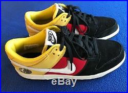 Rare Nike Dunk Low CL Limited Edition 2005 Black/Red/Yellow Size 9 Original Box