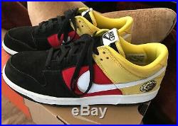 Rare Nike Dunk Low CL Limited Edition 2005 Black/Red/Yellow Size 9 Original Box