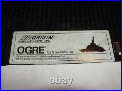 Rare OGRE by Origin Systems Atari 400 800 XL XE with Box, Manuals & ID Badge Feely