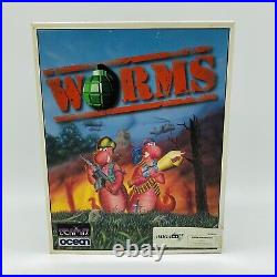 Rare Original Commodore Amiga CD32 WORMS Big Box Game