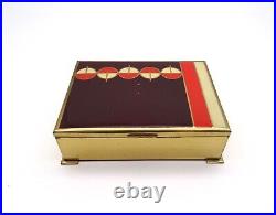 Rare Original German Bauhaus Suprematism Enamel Jewelry Art Deco Box 1925
