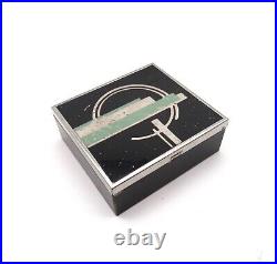 Rare Original German Bauhaus Suprematism Enamel Jewelry Art Deco Tin Box 1925