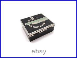 Rare Original German Bauhaus Suprematism Enamel Jewelry Art Deco Tin Box 1925