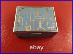 Rare Original German Bauhaus Suprematism Enamel Jewelry Art Deco Tin Box MCM