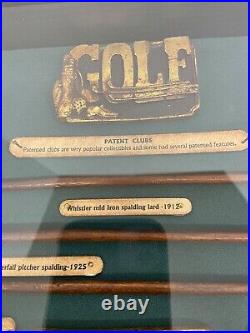 Rare Original Shadow Box of Bobby Jones Golf History Not a reproduction LOOK