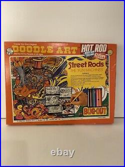 Rare Original Vtg 1974 Doodle Art A. J. Filipeli Hot Rod Street Rods Set In Box