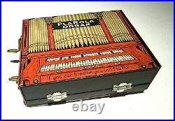 Rare PlaRola Organ Harmonica with original box with music sheet music rolls