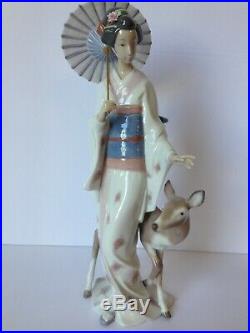 Rare Retired Lladro Oriental Forest 1997 Porcelain Figurine with Original Box