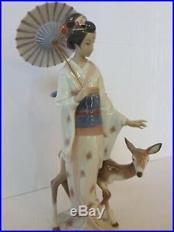 Rare Retired Lladro Oriental Forest 1997 Porcelain Figurine with Original Box