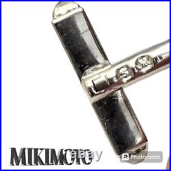 Rare Retired Mikimoto Silver 6mm Akoya Pearl Cufflinks With Original Box